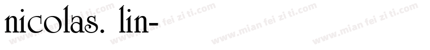 nicolas. lin字体转换